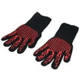 thumbnail image 2 of Guantes resistentes al calor de 800 ℃, lavables, con aislamiento, ignífugos, para asar a la parrilla al aire libre, 2 of 15