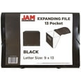 thumbnail image 2 of JAM Paper 13 Pocket Expanding File, Black, 24/Pack, Letter Size, 9 x 13, 2 of 3