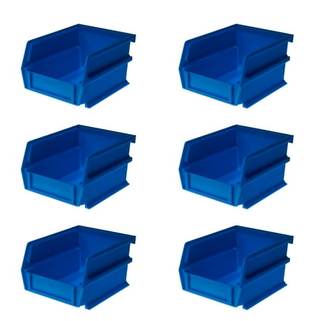 

Triton Products® LocBin 5-3/8 In. L x 4-1/8 In. W x 3 In. H Blue Stacking Hanging Interlocking Polypropylene Bins 6 CT