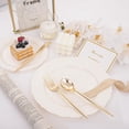 thumbnail image 4 of Platos de plástico U-QE Ivory, 100 piezas, para fiestas con 50 platos para cenas de 26 cm y 50 postres de 19 cm, 4 of 9