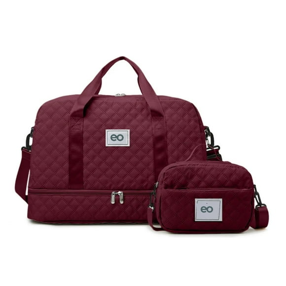 Maleta Gym Deportiva Mujer Con Mochila Y Bolso Extra Pequeño Wine Red