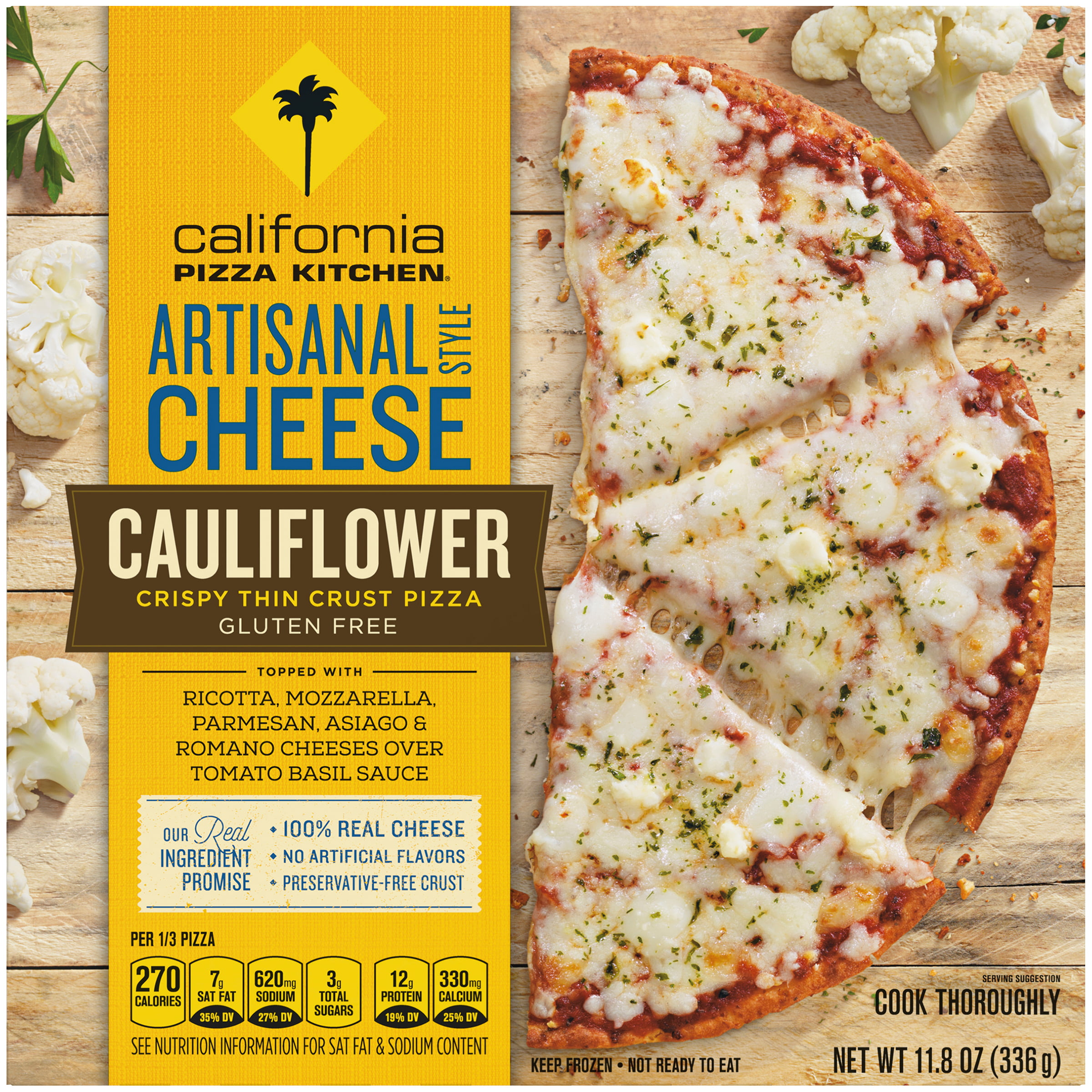 California Pizza Kitchen Artisanal Style Cheese Cauliflower Crispy Thin Crust Frozen Pizza Walmartcom Walmartcom