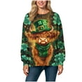 thumbnail image 5 of AUNVITO Women's St. Patrick's Day Sweatshirt Long Sleeve Round Neck Loose Fit with Print Casual and Festive Style, 5 of 5