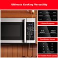 thumbnail image 5 of Galanz GLOMJA17S2B-10 Microondas sobre la estufa, Modo de ahorro de energía/ECO, Cocción exprés en 30 segundos, 9 programas de cocción automática, 1000 W/120 V, 1.7 pies cúbicos, Acero inoxidable, 5 of 5