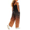 thumbnail image 6 of Fancifize Kids Girls Sleeveless Overalls Pants Casual Loose Straight Leg Jumpsuits Teens Printed Tie Dye Rompers 5-16 Years, 6 of 8