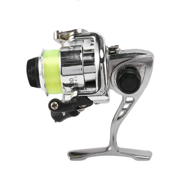 2X Mini 100 Pocket Spinning Fishing Reel Fishing Tackle Small Spinning Reel  4.3:1 Metal Wheel Pesca Small Reel 