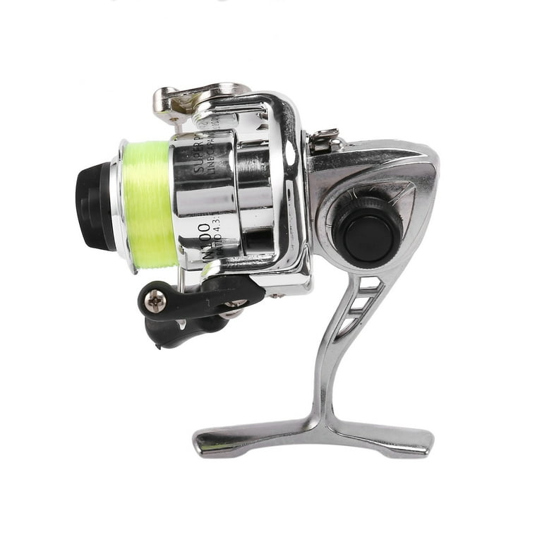 2X Mini 100 Pocket Spinning Fishing Reel Fishing Tackle Small Spinning Reel  4.3:1 Metal Wheel Small Reel 