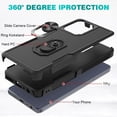 thumbnail image 4 of Rosebono Compatible With Motorola Moto G Power 2025 / Moto G Power 2026 Case, Hybrid Case With Adjustable Integrated Ring Kickstand (Black), 4 of 5