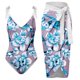 thumbnail image 1 of Gibobby Batas de baño mujeres spa Traje de baño con estampado de flores y cuello en V para mujer Conjuntos de bikini con falda y delantal(Morado,M), 1 of 4