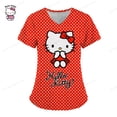 thumbnail image 1 of Uniforme de enfermera de manga corta para mujer, blusa de bolsillo de Hello Kitty, Tops de enfermería, accesorios de uniformes médicos, 1 of 6