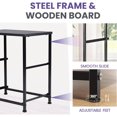 thumbnail image 5 of Nightstand with 2 Fabric Drawers, Metal Frame & Wood Top, Storage Furniture for Closet/Entryway/College Dorm, Grey, 5 of 8