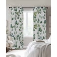 thumbnail image 4 of Eucalyptus Leaves Kitchen Curtains Green Summer Botanical Watercolor Cafe Short Curtains for Bathroom Blackout Window Curtain Grommet Small Window Treatment Drapes for Bedroom Living Room 52"x45"x2, 4 of 9
