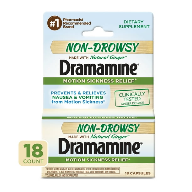 Dramamine NonDrowsy Motion Sickness Relief, 18.0 CT