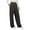 Black, variant on Womens Sweatpants Wide Leg Elastic Waist Workout Casual Baggy Pants High Waist with Pockets