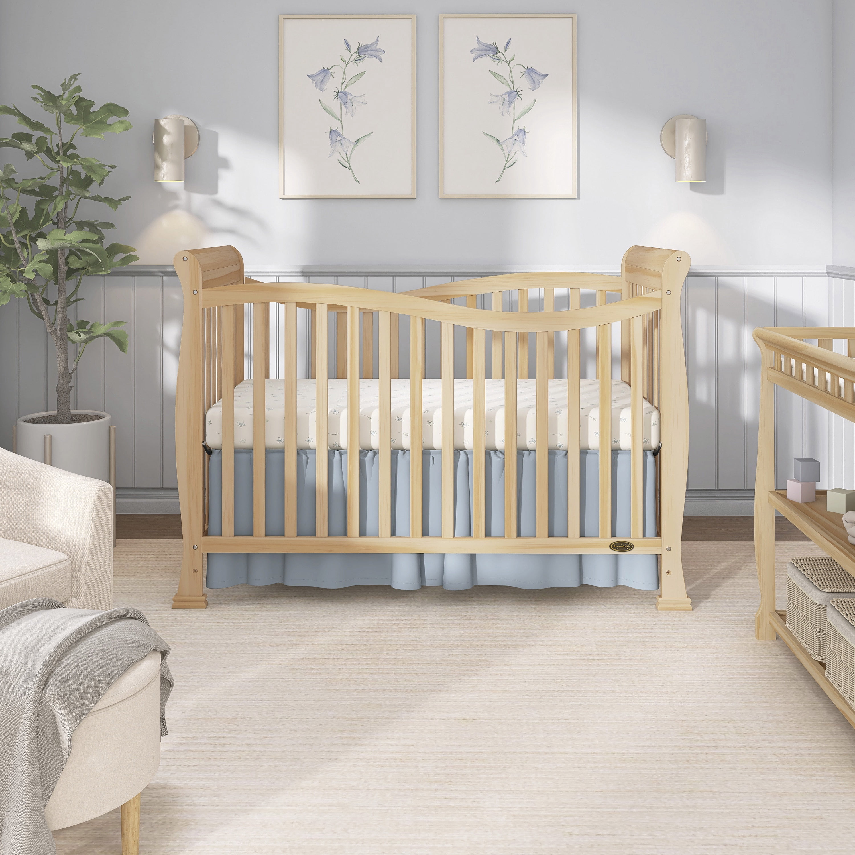 Dream On Me Violet 7-in-1 Convertible Life Style Crib, Natural