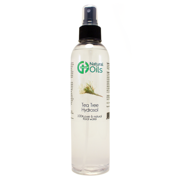 Tea Tree Hydrosol 8 fl oz Clear Plastic Bottle w/ Black Spray Cap GreenHealth