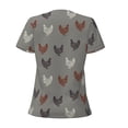 thumbnail image 4 of Naloa Rooster Print T-Shirts Short Sleeve V Neck Tees for Women Fashion Tops Trendy Lightweight Soft Casual Summer Outfits Clothes, 4 of 5