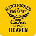 thumbnail image 4 of Inktastic Handpicked for Earth by My Cousin in Heaven with Angel Wings Boys or Girls Baby Bib, 4 of 4