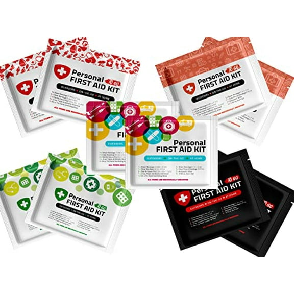 Portable Travel Size First Aid Kit - Assorted Pack | Perfect for Home, Office, Car, School, Business, Travel, Hiking, Hunting, and Outdoors | Individually Wrapped First Aid Product