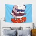 thumbnail image 5 of Xecao Sushi Salmon Surfing Print Tapestry, Wall Hanging Room Funny Decor, Backdrop Room Decor for Bedroom Living Room dormitory, 5 of 8