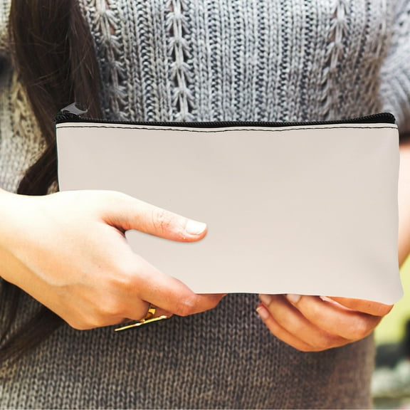 Homoyoyo 2Pcs Cash Envelope Wallet in Beige PU with Zipper for Secure Money Storage