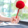 thumbnail image 4 of Darzheoy 2Pcs Fluffy Pen, Pom Pom Plastic Ballpoint Pen, Gift Pens for Christmas Stationery Carnival Birthday, 4 of 5