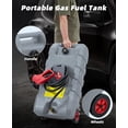 thumbnail image 4 of OUYAWEI Réservoir de Transfert Utilitaire à Roues de 15 Gallons avec Pompe Manuelle, Contenant Portable Roulant avec Boyau de 10 Pieds pour Équipement, Tracteurs, Bateaux et Transport sur Chantier, Gris, 4 of 7