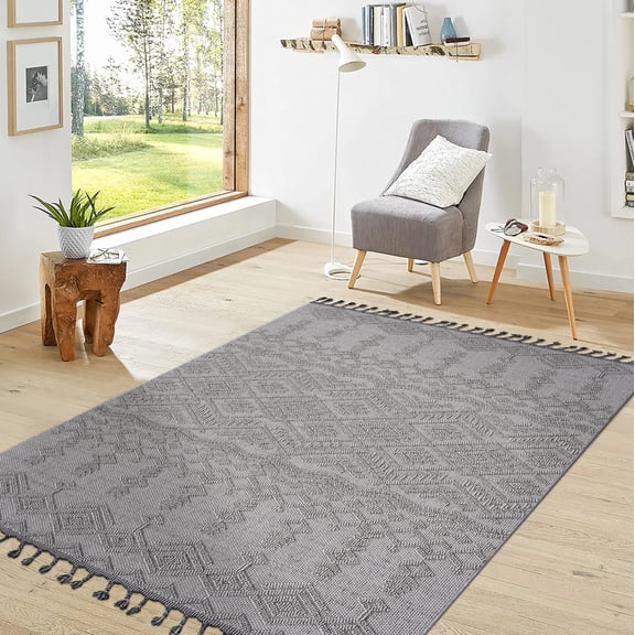 4X6' Traditional Indoor Outdoor Area Rug,Soft Retro Bohemian Carpet,Pet-Friendly