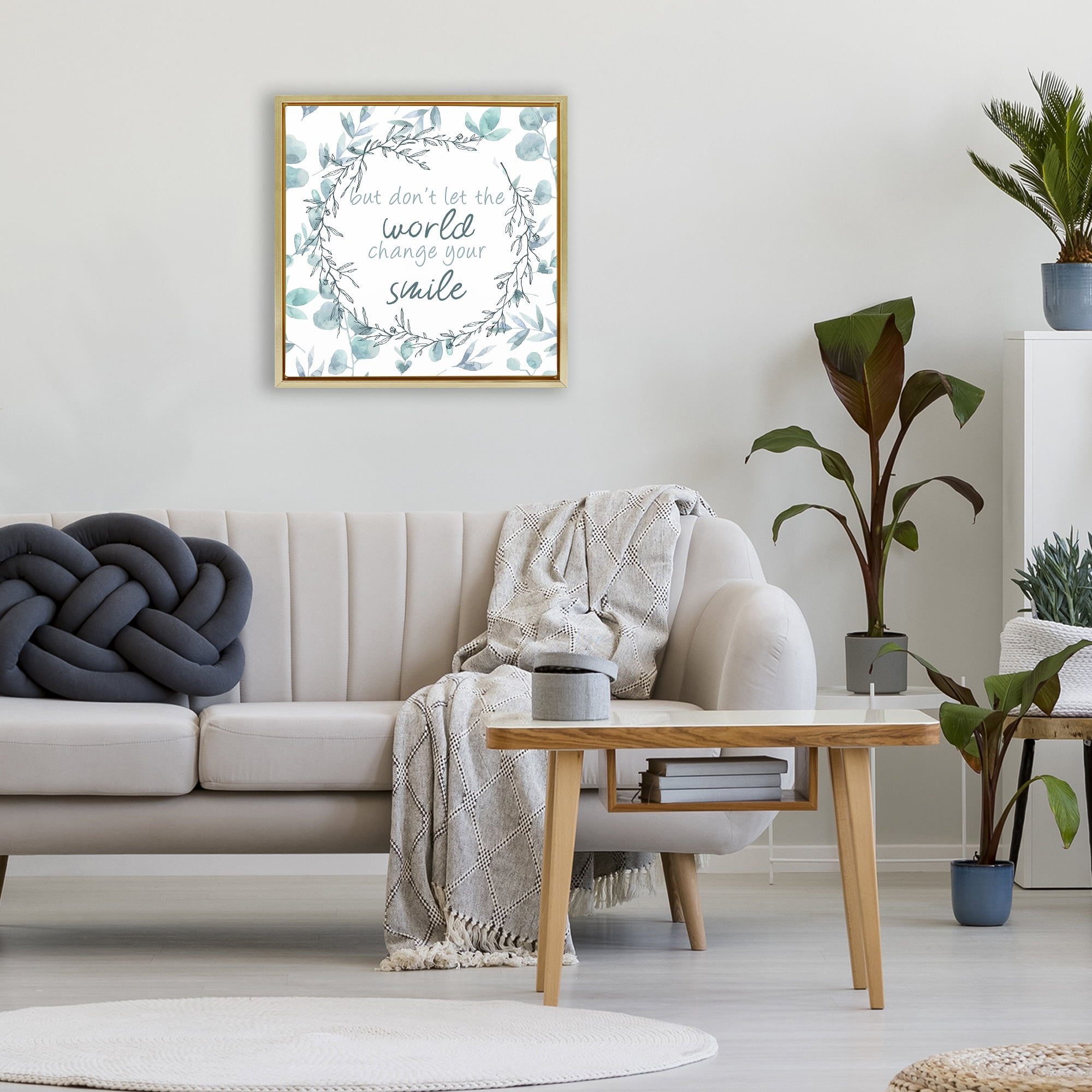 Stupell Industries Don't Let The World Change Gold Framed Floater Canvas Wall Art, design by Kim Allen