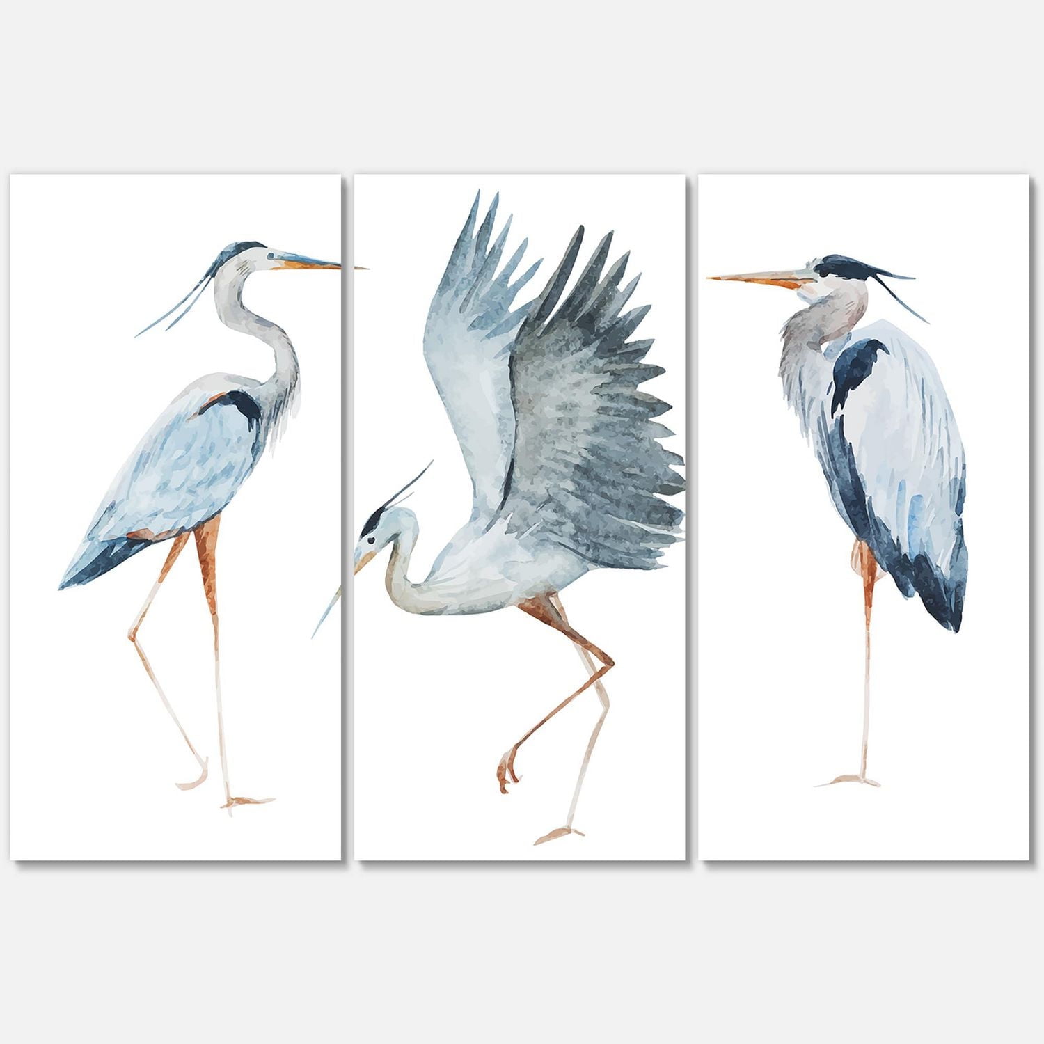 Designart Heron Birds II Canvas Wall Art