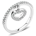 thumbnail image 1 of Women Rhodium Brass Ring with AAA Grade CZ in Clear - Size 8, 1 of 1