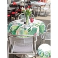 thumbnail image 6 of Outdoor Tablecloth with Umbrella Hole Zipper Green Cactus Round Tablecloth 60" Waterproof Outside Table Cloth Summer Tropical Botanical Patio Table Cover Tablecloths for Picnic Party, 6 of 8