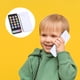 thumbnail image 1 of Fiudx Ofertas relámpago Juguete para teléfono móvil inteligente para niños, máquina educativa con sonido de música, aprendizaje, regalo de cumpleaños, 1 of 7