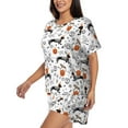 thumbnail image 2 of Kdxio Halloween Dachshund Print Pajamas Sets for Women Short-Sleeved Pjs with Lounge Shorts Two Piece Sleepwear S-4XL, 2 of 9