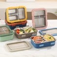 thumbnail image 4 of Stainless Steel Lunch Box, 2 Compartment Leakproof Bento Box, 750ml Divided Meal Prep Container, Metal Lunch Container with Lid, Food Container for Office, Work,Outdoor, Meal Prep Home Use, 4 of 4