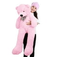 thumbnail image 4 of Giant Plush Teddy Bear Stuffed Animal 47"-55" Large Hugging Bear with Healing Smile, Soft Fluffy Material & Safety Eyes, Perfect Gift for Kids and Home Decor for All Season., 4 of 8