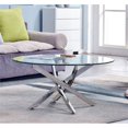 thumbnail image 7 of Pemberly Row Round Tempered Glass Coffee Table in Silver Chrome, 7 of 7