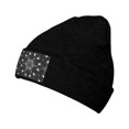 thumbnail image 1 of ZICANCN Spiders Background Spider Web Bonnet Tricoté, Chapeau d'Hiver Doux Chaud Classique pour Hommes Femmes, Noir, 1 of 6
