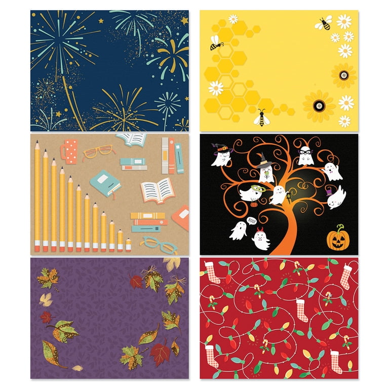 Reskid Blank Scrapbook Wall Calendar - 2-Pack - 80lb Cardstock - Undated, 12" X 12" Closed, 24" Open Size, Large Bookstore-Quality, Spiral-Bound Hanging Monthly Calendar For Kitchen & Office