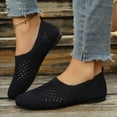 thumbnail image 2 of Women's Hollow Out Ballet Flats Shoes Comfortable Slip On Dress Shoes Lightweight Wide Toe Box Knit Loafers, 2 of 5