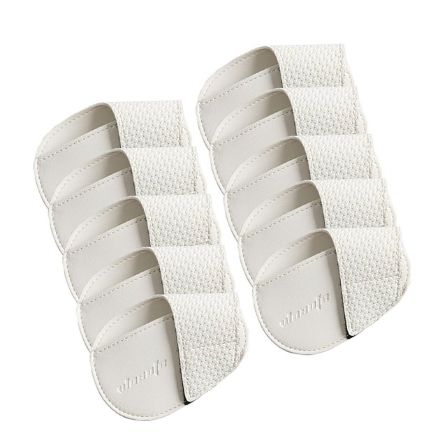 Destyer Golf Head Covers PU Portable Protector Travel Golf Athlete for Training White Large 10 Pcs 1Set