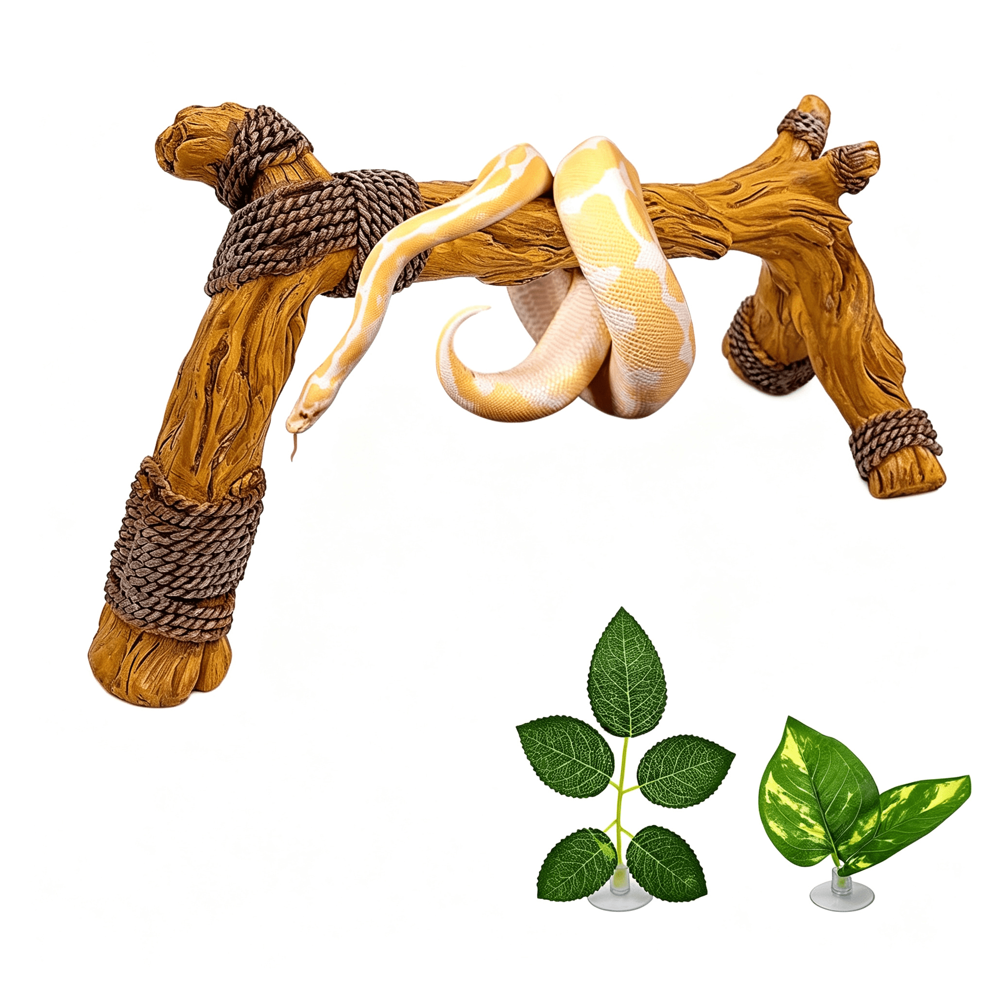 ACDANC Snake Climbing Branch,Resin Reptile Wood Trunk Branches Decor,Reptile Terrarium Climbing Accessories Decoration for Geckos, Lizards,Tarantulas,Hermit Crab,Frogs