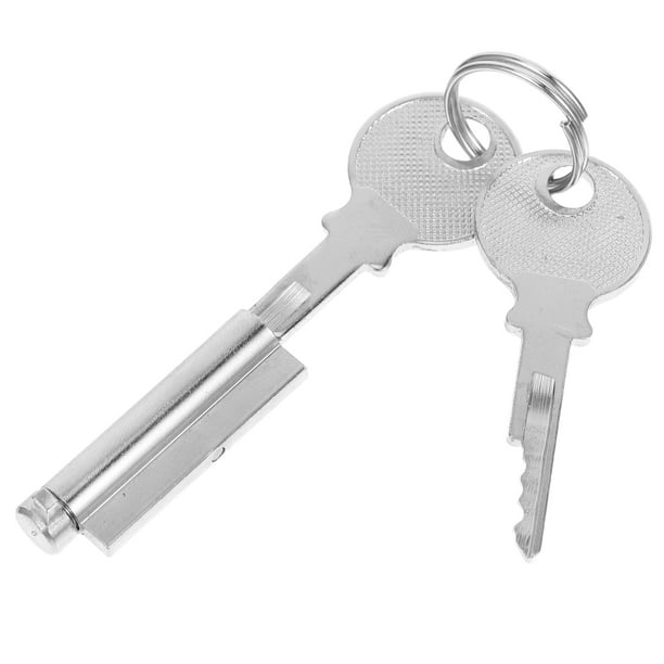 FELTECHELECTR Cerradura para refrigerador con llave - Cilindro de cerradura resistente para puerta de congelador de 35 mm con 2 llaves para vitrinas, puertas de vidrio, supermercados y tiendas.