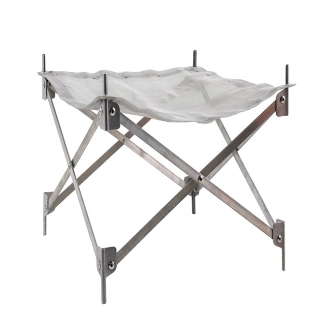 Camping Acero inoxidable Camping Fogata Estante de fuego Malla plegable Fire Pit BBQ Tools Tmvgtek Deportes Acuáticos