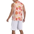 thumbnail image 2 of Honeii Strawberry print basktball shirt for men and women, Unisex basketball jersey for Theme party-3X-Large, 2 of 6