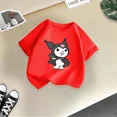 thumbnail image 3 of Camiseta de algodón divertida de verano con dibujos animados para niños y niñas, bonita camiseta de cuello redondo con estampado creativo de Kulomi, informal y urbana, 3 of 5