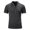 Dark Gray, variant on Mens Shirts Summer Men Casual Solid Button Short Sleeve Stand Collar Pullover T-Shirt Tops