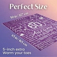 thumbnail image 2 of 60th Birthday Gifts Blanket Bed Flannel Plush Throw, Birthday Presents for Party, Milestone, Christmas (50"x 65") - Blue, Numbers, 2 of 5