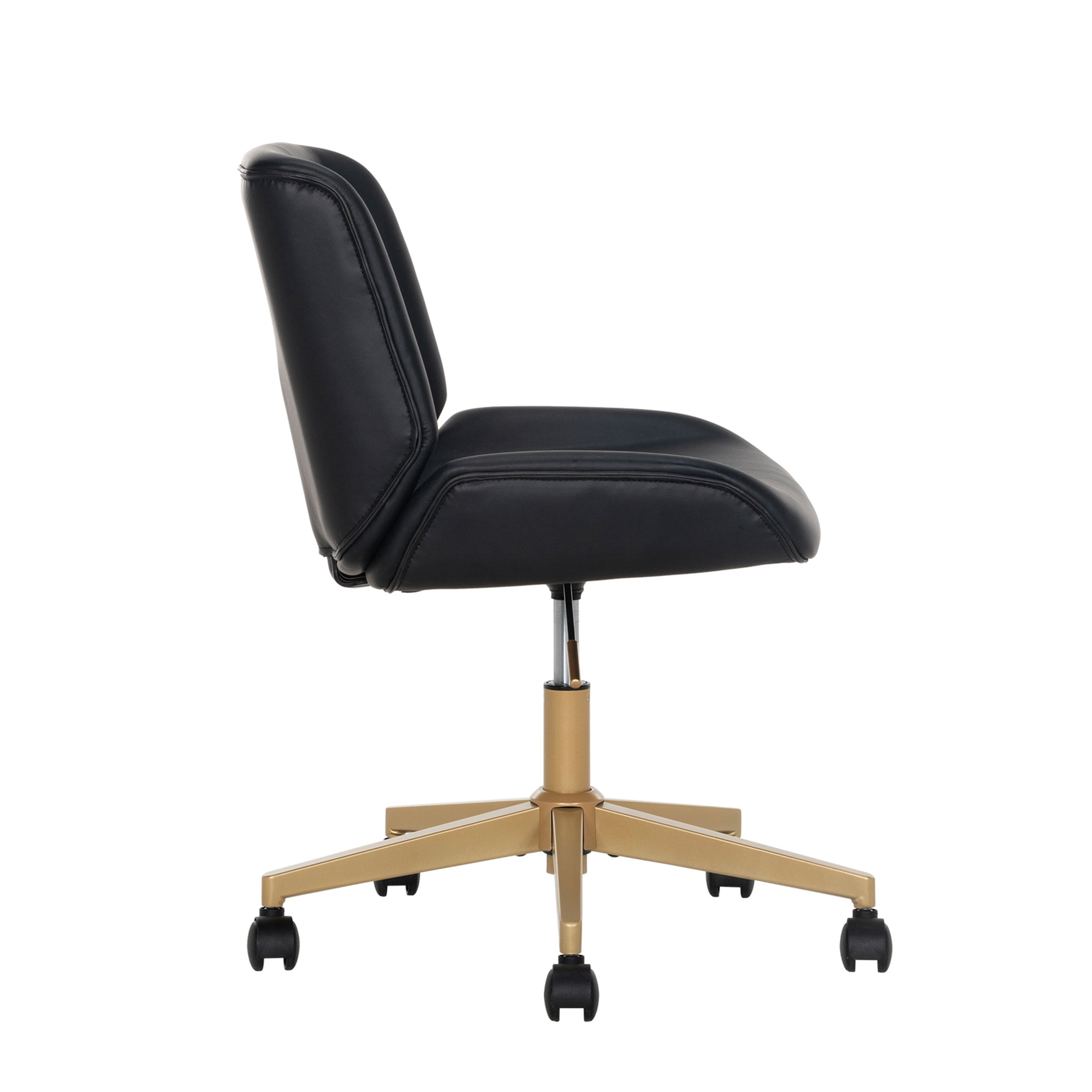 Mainstays Daphne Mid Back Office Chair with Black Faux Leather