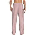 thumbnail image 3 of Uemuo Pink Stripes Pattern Men's Wide Leg Palazzo Lounge Pants with Pockets Light Weight Loose Comfy Casual Pajama Pants-XX-Large, 3 of 9